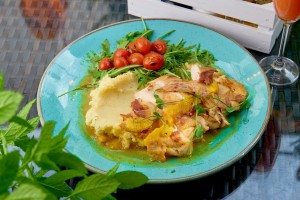 Petto di pollo con pancetta