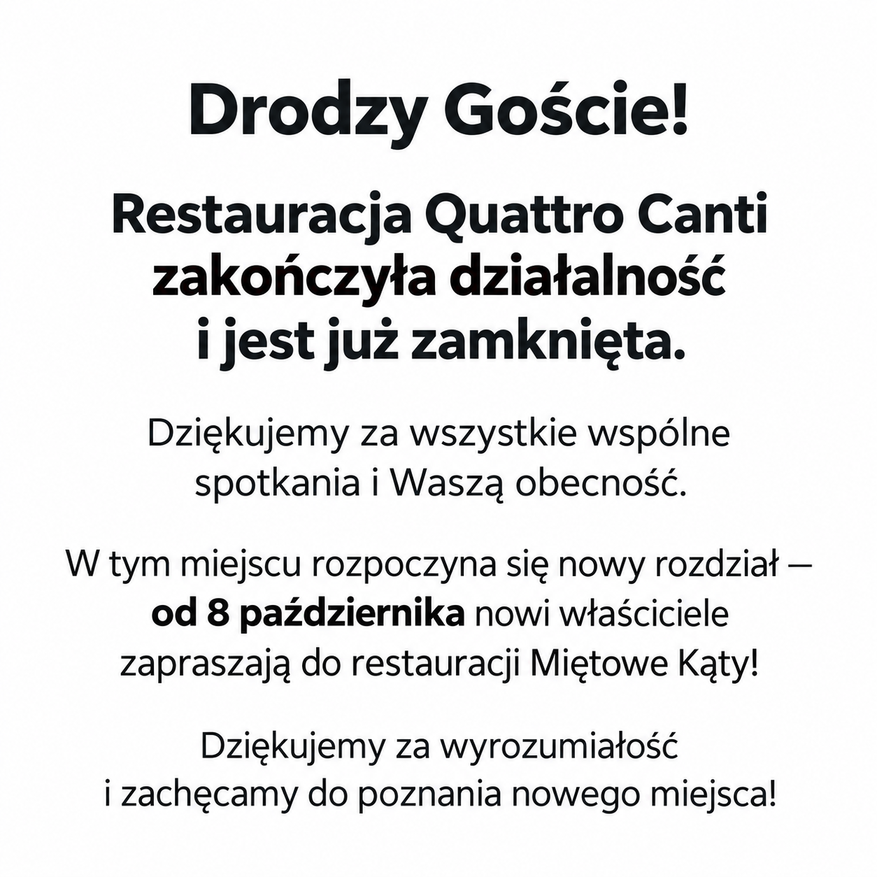 Quattro Canti Syta - Restauracja Wilanów